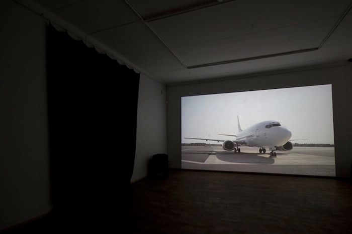 Detail from Acts of Refusal in Tartu Artists Association House, 2011. Laura Toots, Turn Around, HD video, loop, 2011.