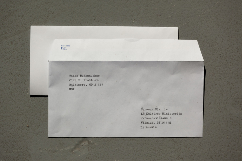 Tadas Bujanauskas, Letter to the Minister of Culture Šarūnas Birutis. I have no words, 2014, paper, text