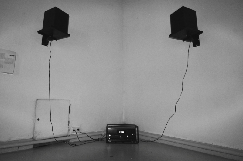 Timos Alexandropoulos, Intersection, two-channel synthetic sound. Photograph by Ilektra Simou