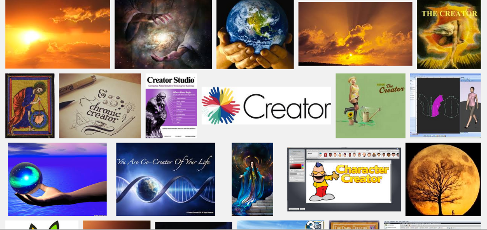 Google image search results for „creator“.