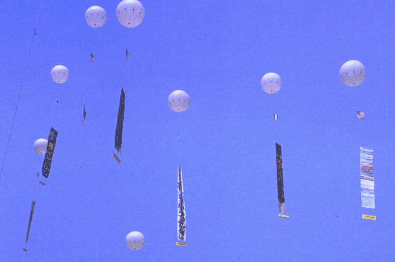 Gutai Art Association, The International Sky Festival, 1960, Installation view. Takashimaya department store, Osaka, April 19-24, 1960